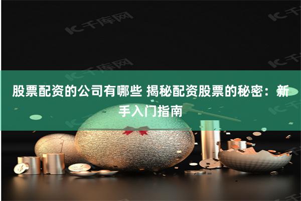 股票配资的公司有哪些 揭秘配资股票的秘密：新手入门指南